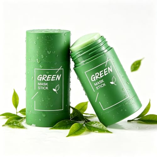 Green Tea Mask Stick, 2 Pack Green Tea Deep Cleanse Mask,Blackhead Remover With Green Tea Extract, Deep Cleansing and Moisturizing, Oil Control, Pore Shrinking, Suitable for Women and Men