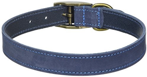 Ancol Timberwolf Premium Leather Dog Collar - Comfortable Durable Pet Training Accessory - Blue Bridle Leather - Soft Supple Waterproof Treated - 45-54cm Size 6
