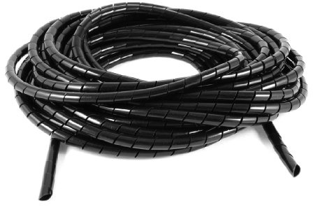 uxcell 10Meter Long PE Polyethylene 10mm Spiral Cable Wire Wrap Tube Black
