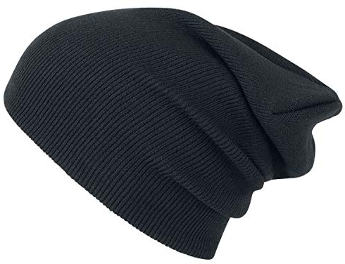MSTRDS Beanie Basic Flap Long Version, Black, one size