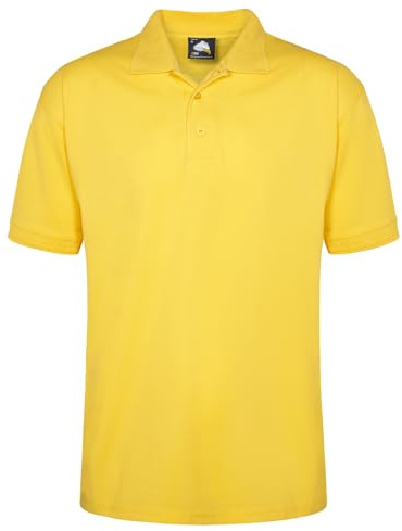ORN Polo Shirt for Men Adult, Heavyweight Polo T-Shirt for Work & Casual Wear, Hard-Wearing Premium Quality Mens Workwear Poloshirt, 1150-Yellow, M