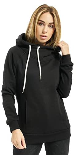 Urban Classics Women's Raglan High Neck Hoodie Sweater, Black, M