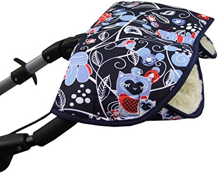 BAMBINIWELT universaler Muff Handwärmer Handschuhe für Kinderwagen Buggy Jogger mit Wolle EULEN ($9) XX