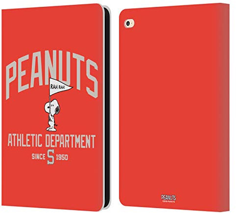 Head Case Designs Licenciado Oficialmente Peanuts Departamento de Atletismo de Snoopy Deportes universitarios Carcasa de Cuero Tipo Libro Compatible con Apple iPad Air 2 (2014)
