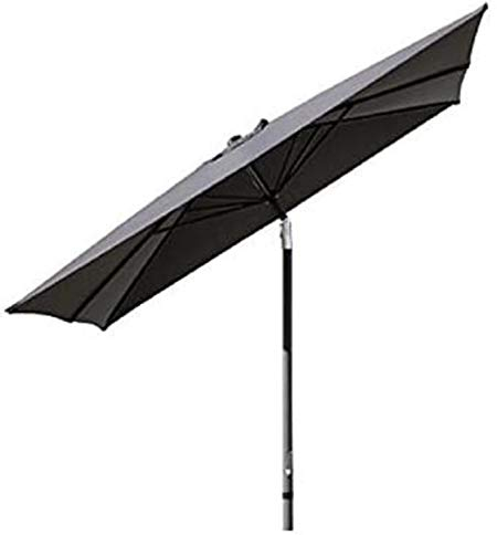 Pure Home & Garden Kurbelschirm Sunrise 300 x 200 anthrazit, mit UV-Schutz 40 Plus, Knicker und abnehmbarem Bezug
