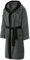 CelinaTex Borkum Accappatoio Con Cappuccio A Tinta Unita e Bicolore Largo Tasche Applicate e Taschino In Petto Applicato Uomo Puro Cotone M grigio antracite nero