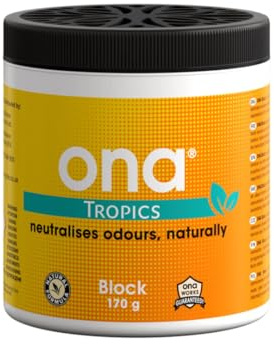 ONA Block Tropics 170g Area Deodorizer - Neutralises Odours Naturally