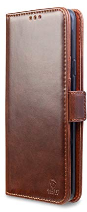 Gadget Armour ® Samsung Case - Premium Leather Magnetic Wallet Cover for Galaxy S9+ / Flip Design Screen Protector – Kickstand For Video Viewing - Supports Wireless Charging - UK Based Company