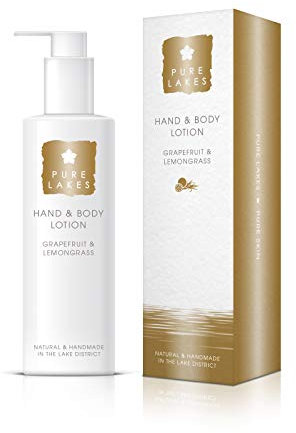 Pure Lakes Grapefruit & Lemongrass Hand Lotion – Pump | Organic Hand Lotion with Grapefruit & Lemongrass Essential Oils | Vegan Hand Lotion Made with Organic Ingredients | 250ml