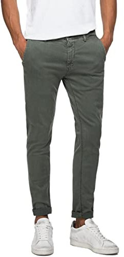 Replay Herren M9627 Zeumar Hyperchino Color Xlite Jeans, Military Green 030, 36W / 34L EU