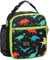 Bagseri Lunch Bag for Kids, Insulated Lunch Bag for Boys, Portable Lunch Cooler Bag for School, with Bottle Holder, Water-Resistant Lining, Black Dinosaur