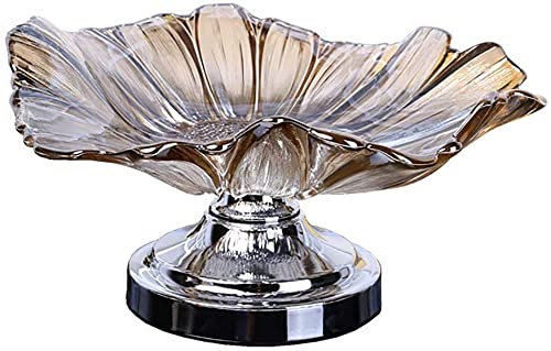 HHYHOME Crystal Glass Fruit Basket, Table Great Fruit Fruit Basket Design Fruit Cut Basket, 15x16x30cm / 6x6x12inch