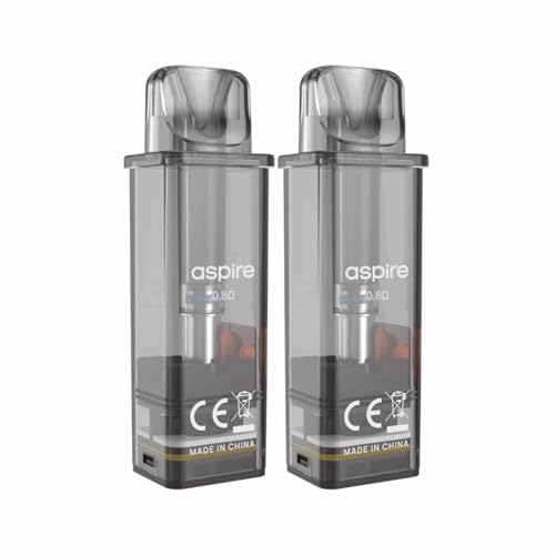 Aspire Gotek Pod 0.8Ω per Svapo MTL Arioso (2 Pezzi) - Cartuccia Vuota di Ricambio, Sistema di Riempimento Laterale, Coil a Mesh Integrata in Kanthal - Compatibile Gotek X e S