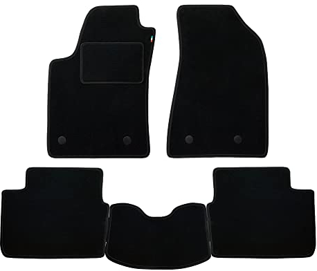 Set Tappetini realizzato per FIAT 500 ABARTH s/fori da anno 2008 in poi in Moquette automobilistica Made in Italy in Colore NERO