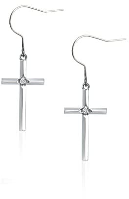 Pure Titanium Earring Hook For Sensitive Ear Fashion Jewelry Copper Celtic Good Luck Knot/CZ Cross/Heart Birthstone Crystal Drop Earrings For Women Girls, Titanium, No Gemstone