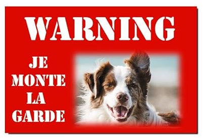 DECOHO - Plaque métallique personnalisée | Monte la Garde - Fond Rouge