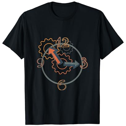 Zeitreisen Uhr Zukunft, Vergangenheit & Gegenwart Zahnrad T-Shirt