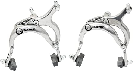Tektro 900C Road Calipers Brake Set Dual Pivot 72-92mm Nutted Mount, Silver, MH2649