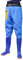 HWBZSZY wasserdichte Wasserhose mit Weichem Boden Dickee Verschleißfeste Einteilige Wathose Angelwathose Unisex rutschfest Hohe Regenstiefel für Jagd Angelteich Strand,Blau,46 EU