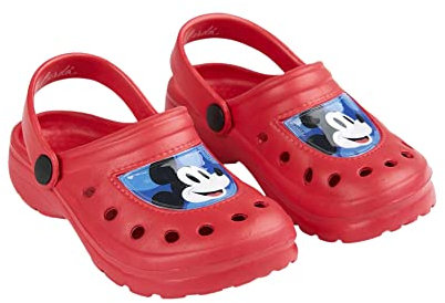 Clogs für Kinder Mickey Mouse - Rot - Größe 22/23 - Bedruckte Vorderseite - Clogs aus EVA - Original Produkt in Spanien Designed