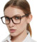 OCCI CHIARI Women's Blue Light Blocking Glasses Reading Glasses +1.5 Rectangle Computer Glasses for Women Fashion Readers Glasses Spring Hinge (Grey Leopard, 150)