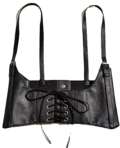 Brustgeschirr für Damen Modischer Strap-Stil Bund Dekoration Schwarz Ins Punk Style Hosenträger mit Anzuggürtel for Damen Taille