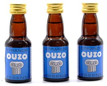 Ouzo (anise) 3x25 ml – alkoholfreier, Essenz für Wodka, Aroma für Kuchen