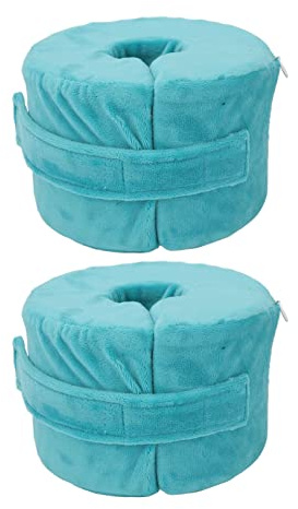 FILFEEL Coussin Élévateur de Jambes 2 Pièces Support de Protection de Cheville Oreiller de Talon de Pied surélevé Oreiller de Repos de Jambe Oreiller Post-Chirurgie pour Douleur au Lit