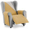 Textil-home Sesselschoner Relax MALU, 1 Sitzer - Reversibel gepolsterter Sofaschutz. Farbe Senffarbe
