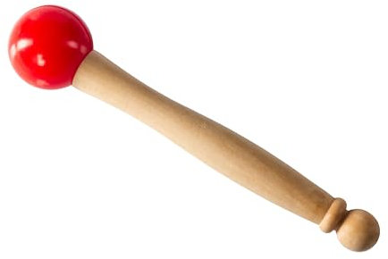 Fame F-SBM-R Klangschalenschlägel, Hochwertiger Mallet, Runder Kopf aus Kunststoff, Ergonomische Gewichtung, Stabiler Holzgriff, Raumfüllender Sound, Rot