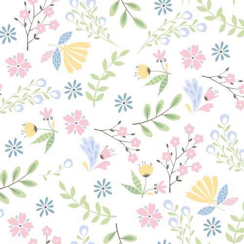 16 geprägte Servietten Blumen Verstreute Natur pastell als Tischdeko. Papierservietten mit Motiv und Prägung. Auch für Decoupage und Serviettentechnik 33x33cm
