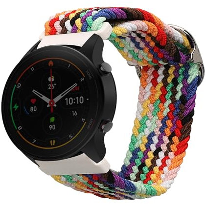 kwmobile Armband kompatibel mit Xiaomi Mi Watch/Mi Watch Color Sport - Nylon Fitnesstracker Sportarmband Band in Mehrfarbig - Innenmaße von 14-22 cm