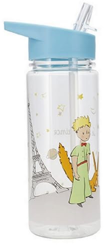 Bouteille d'eau pastique tritan avec paille Kiub (Le Petit Prince, Tour Eiffel)