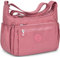 WACCET Sac Bandoulière Femme Grand, Sac à Main Bandoulière Nylon Imperméable avec Bandoulière Réglable Multi Poches Sacoche à Bandoulière Femme pour Voyages Usage Quotidien Travail