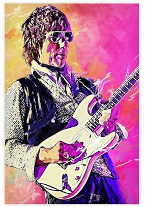 GJHTQLP Poster Jeff Beck 05 Leinwandposter Schlafzimmer Dekor Landschaft Büro Zimmer Dekor Geschenk 30 x 45 cm