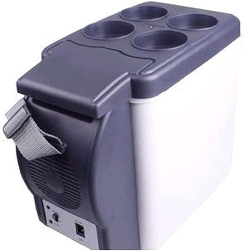 JvFbjLF Frigorifero Elettrico da 6 Litri aggiornato Montato su Veicolo, Mini Frigorifero Portatile con Funzione Caldo e Freddo, modalità di Risparmio energetico Eco, Alimentazione CC