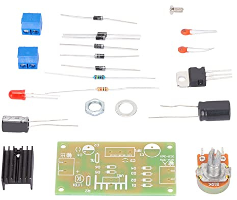Kit de Fuente de Alimentación Regulada Ajustable, Protección de Salida, Entrada de Circuito Rectificador, Fusible de Autorecuperación, Clip de Cableado, Entrada sin Polaridad,