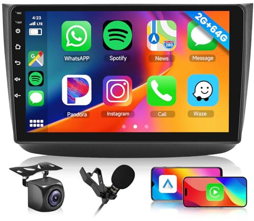 Hodozzy 2G+64G Radio para Mercedes Benz Viano 2004-2011 con Carplay Android Auto Inalámbrico, 10,1 Pulgadas Pantalla Táctil de GPS Bluetooth WiFi DSP FM/RDS Radio, Control del Volante