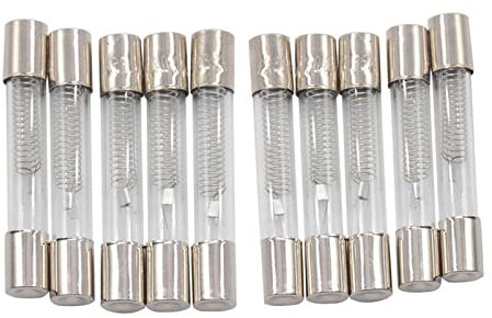 WEKONUMEX Fusible de Tubo de Vidrio, 10 Piezas de Horno microondas Especial de 5 kV, 6 x 40 mm, 0,65, 0,7, 0,75, 0,8, 0,9 A, 5000 V, 700 mA, 6 x 40 mm(0.65A)