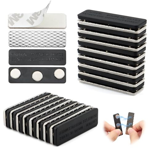 Scettar 16 Pairs Magnetic Curtain Closure, Curtain Magnets with Adhesive, Blackout Blind Accessory for Window, Curtains Magnets Clips for Home, Bedroom, Office Blackout Curtains