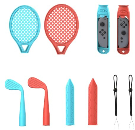 DOYO 10-in-1 Switch 2 Sports Accessories Bundle for Switch 2 Joy-Con with Tennis, Golf, Steering Wheel, Sword - Motion Control Game Kit for Switch Sports & Fitness Games
