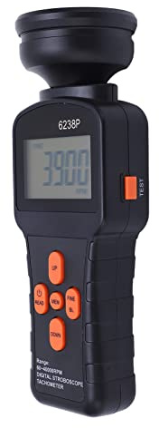 aqxreight Medidor de Tacómetro de Estroboscopio Digital Portátil LCD