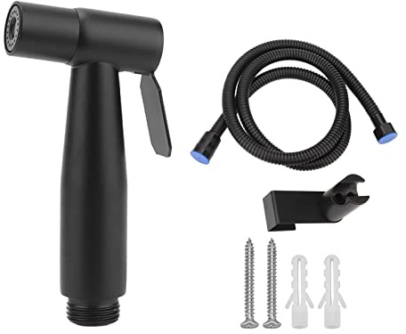 304 Stainless Steel Toilet Bidet Sprayer | Handheld Pressurized Sprayer with 1.2m Hose/Wall Hook | G1 / 2 Thread for Home/Hotel Bathrooms | Sturdy & Easy Install