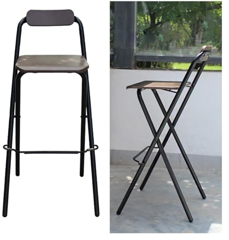 Klappbarer Balkontisch und Stuhl-Set, verstellbarer Beistelltisch für den Außenbereich, Terrasse, wetterbeständig, platzsparendes Design für Innenhöfe, 65 cm