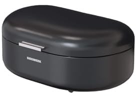 SIEGWERK - Design-Brotkasten PANEA M - Korpus, Griff und Scharniere aus Metall - hochwertige Qualität - schwarz