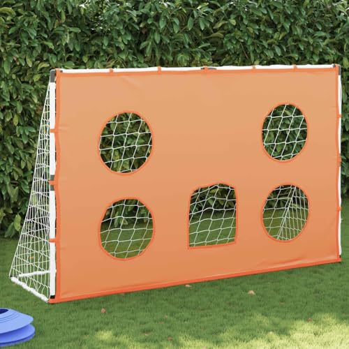 Ziaphsol Fußballtor für Kinder mit Zielmatte, Tornetz und Fußball 182 x 62 x 118 cm, Trainingsnetz mit Pfosten, Latte und Bodenanker für Schusstraining im Garten, Rasen und Innenbereich