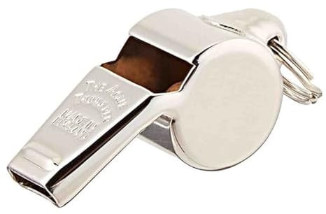 ACME 60.5 Thunderer Whistle - Brass Nickel Plated | Thunderer Whistle, High-Volume Loud Blast, For PE Teachers & Coaches, UK Made