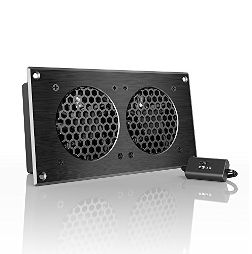 AC Infinity AIRPLATE S5, Quiet Cooling Fan System with Speed Control, for Home Theater AV Cabinet Cooling