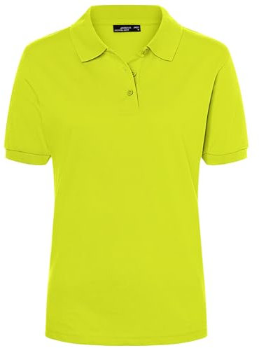 James & Nicholson Damenpolo Classic - Piqué-Poloshirt mit gestrickten Bündchen | Farbe: Acid-Yellow | Grösse: XXL