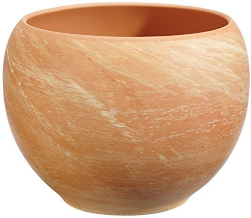 Westerwälder Blumentopf-Fabrik Spang Luna Pflanztopf, 37 x 37 x 27,5 cm, hellmarmoriert